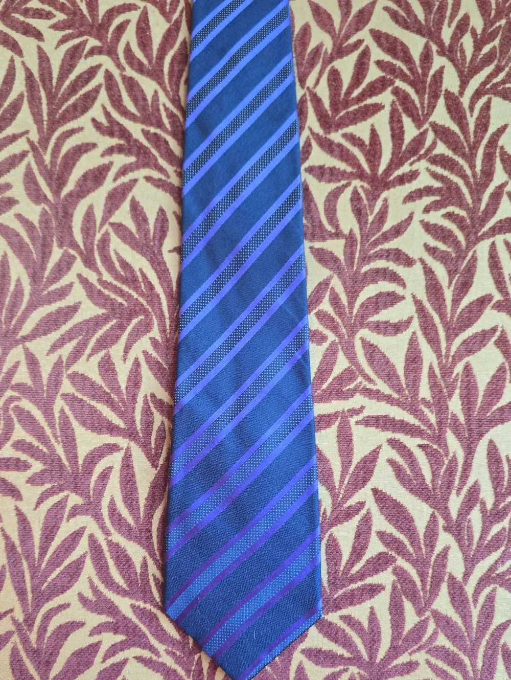 Men's Purple Striped Formal Tie